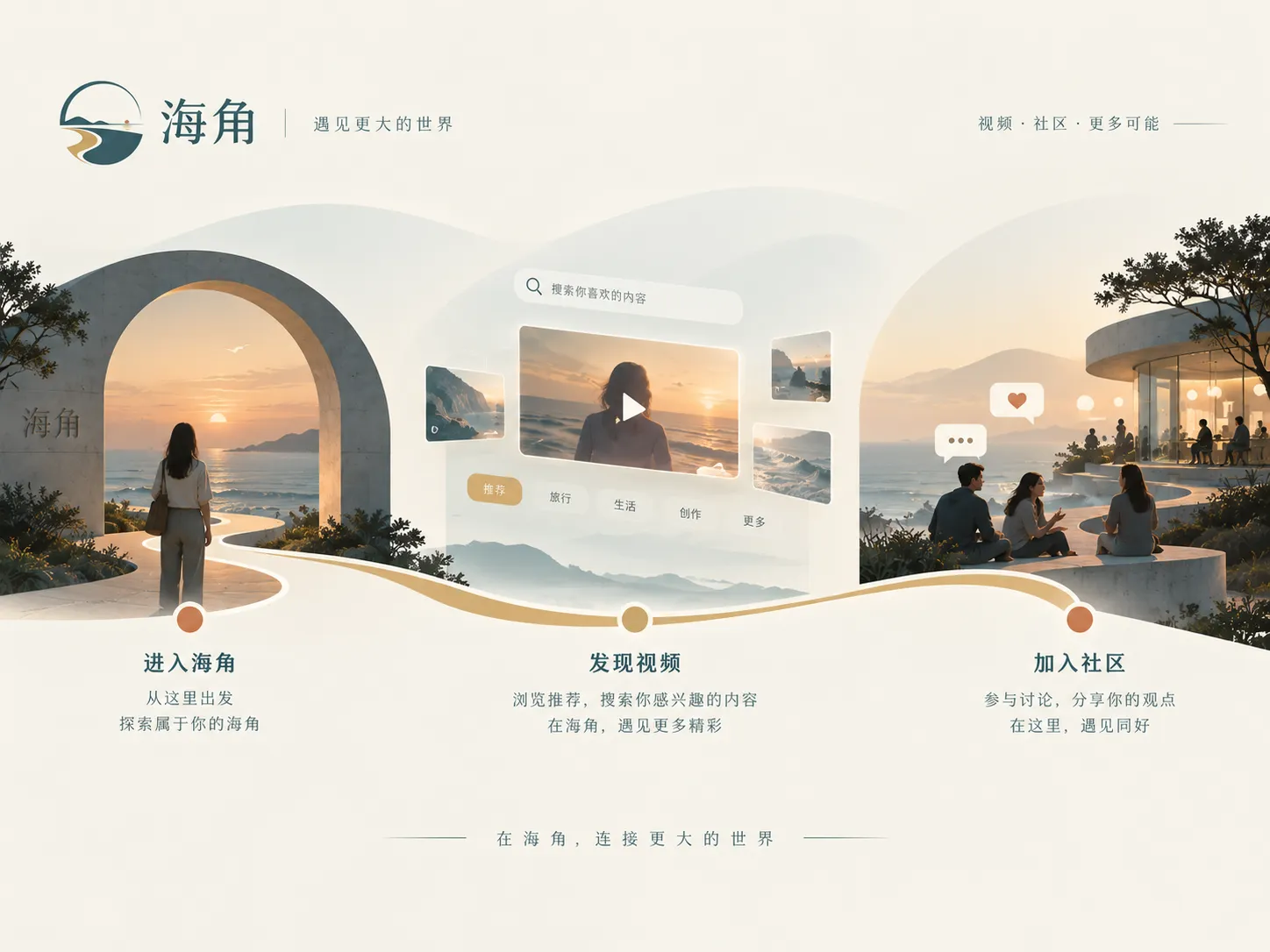 海角内容浏览与阅读路径主题视觉